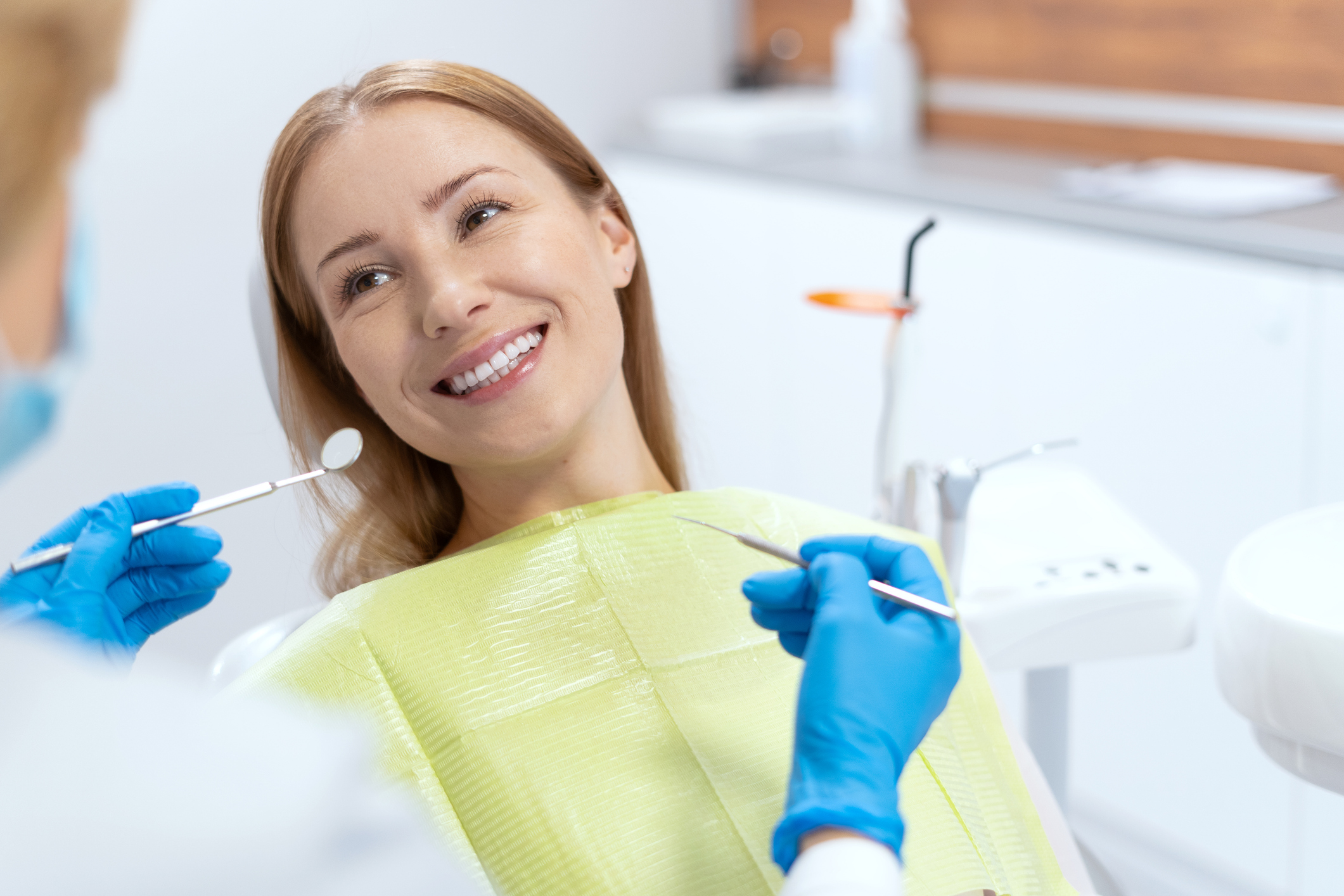 Patient receiving a dental cleaning in 2026